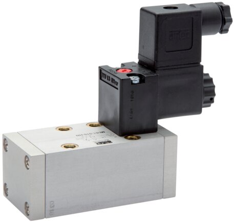 Exemplary representation: 5/2-way ISO solenoid valve with spring return