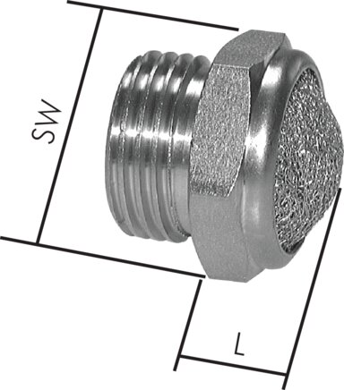 Exemplarische Darstellung: Schalldämpfer (1.4305)